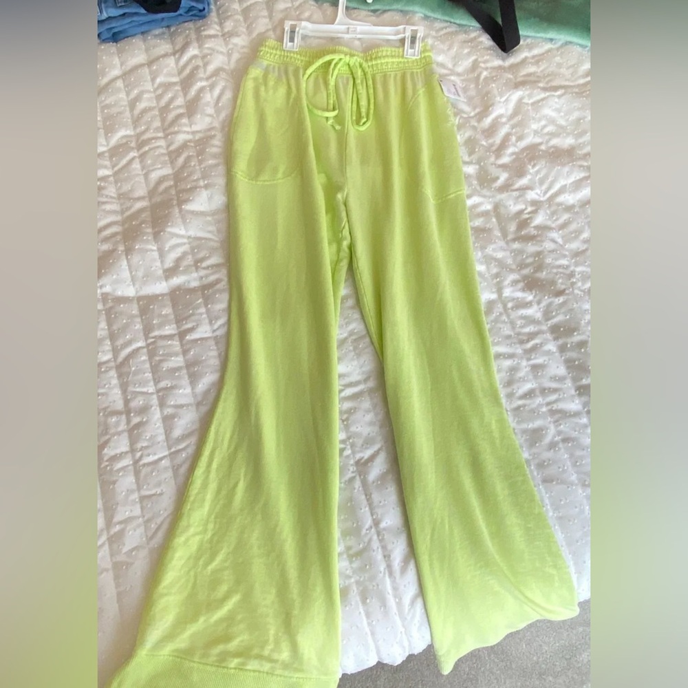 Free People Yellow Flared Pants